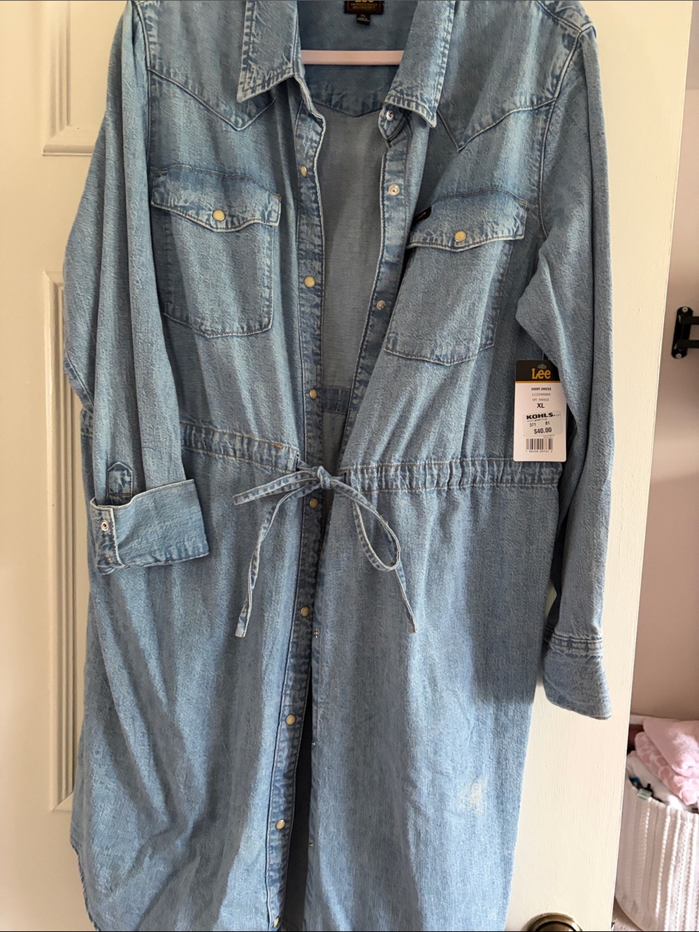 Lee Light Blue Short Denim Dress